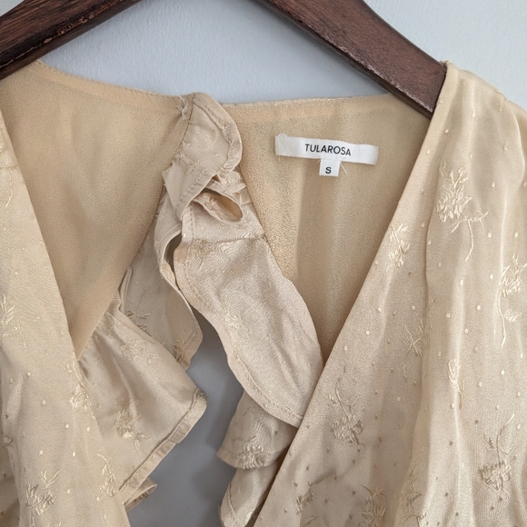 Revolve Tularosa Violette Gold Silky Mini Dress Small - Picture 4 of 5